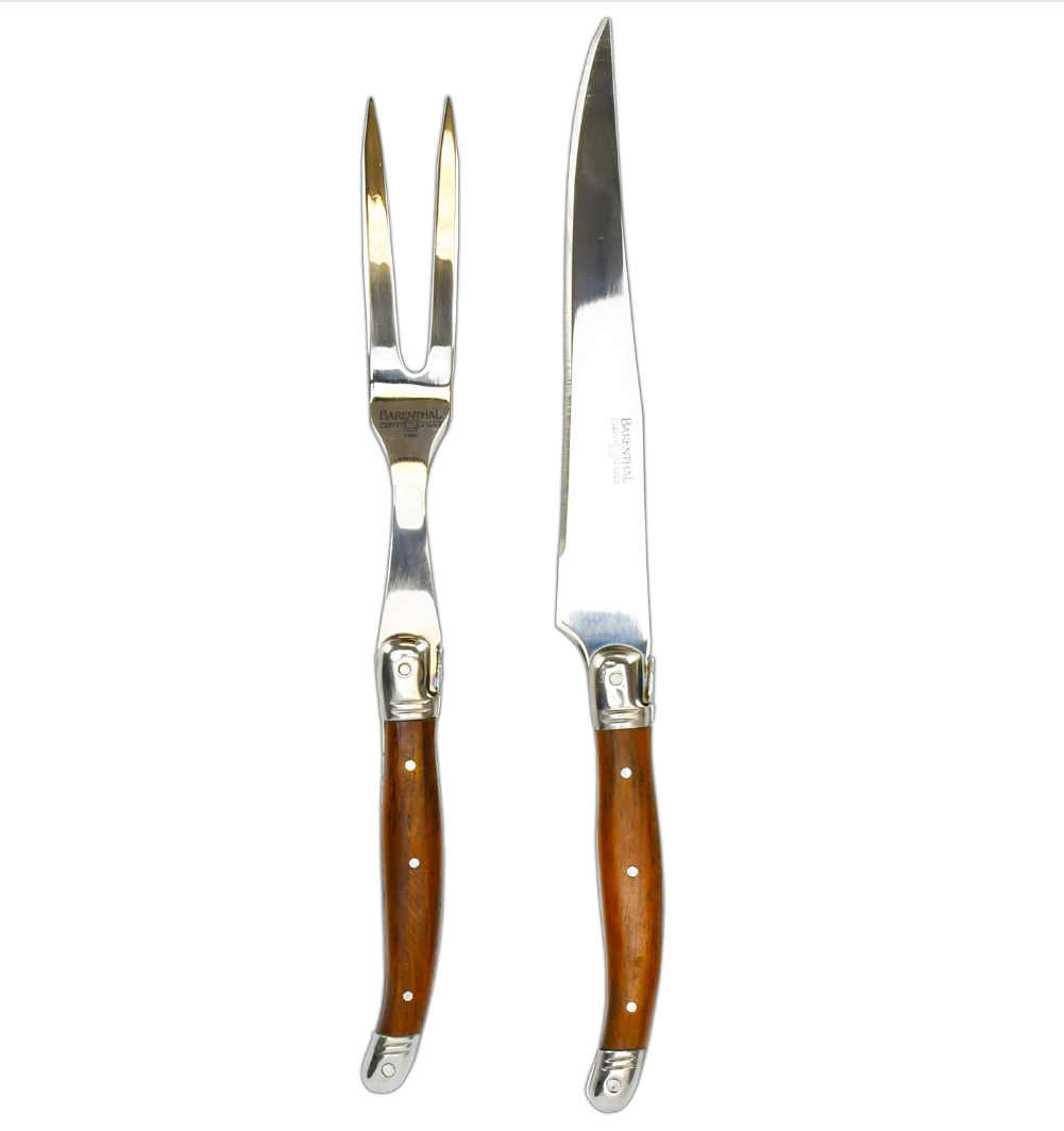 2PCS- 18/10 Stainless Steel Carving Fork and Knife Set