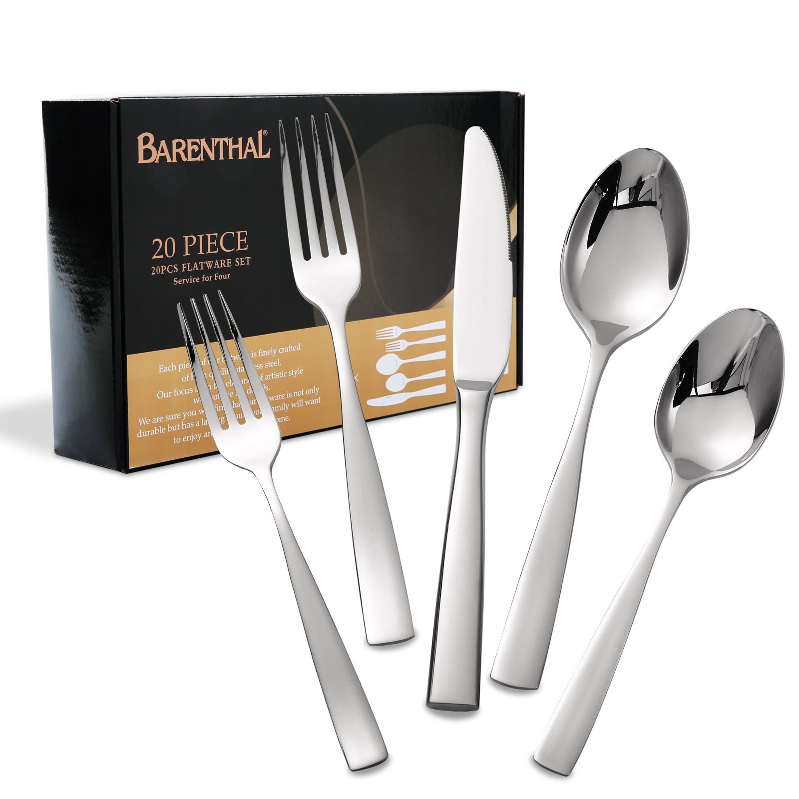 Barenthal-Luxury Heavy Duty Silverware Set for 4, Dishwasher Safe